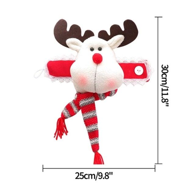 Christmas Plaid Curtain Buckle Santa Snowman Curtain Tiebacks Tie Rope Christmas Decor Curtain Buckle Santa Claus Holdback Decor Snowman Drapes Holder For Home Window Xmas Ornaments Gift Stevvex