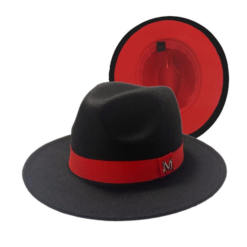Classic Wide Brim Fedora Hat Men Women Two Colors Fedora Hats Cowboy Hat White Blue Belt Beautiful Design Soft Unisex Party Formal Hat 56-58CM Stevvex