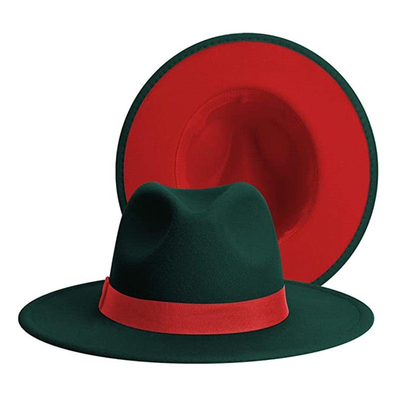 Classic Wide Brim Fedora Hat Men Women Two Colors Fedora Hats Cowboy Hat White Blue Belt Beautiful Design Soft Unisex Party Formal Hat 56-58CM Stevvex