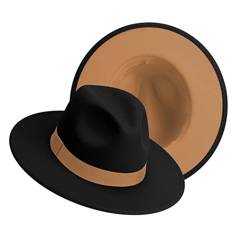 Classic Women's Fedora Hats Bright Colors Wide Brim Summer Hat Wide Brim Fedora Hat Men Women Two Colors Cowboy Fedora Comfortable Hats Stevvex