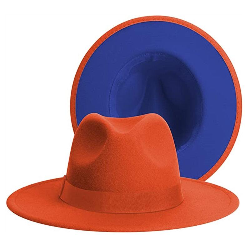 Classic Women's Fedora Hats Bright Colors Wide Brim Summer Hat Wide Brim Fedora Hat Men Women Two Colors Cowboy Fedora Comfortable Hats Stevvex