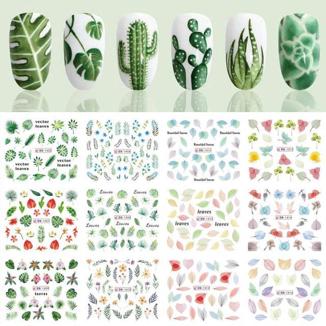 Colorful Wave Geometrics Shaped Water Decals Stickers For Nails Snake And Face Image Sliders Nail Art Decoration Decor Tip Transfer Nail Decals Sticker For Pretty Girl Self-Adhesive Nail Decals Designer Nail Stickers for Acrylic