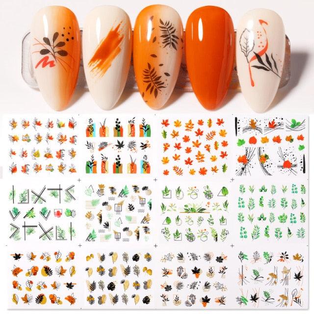 Colorful Wave Geometrics Shaped Water Decals Stickers For Nails Snake And Face Image Sliders Nail Art Decoration Decor Tip Transfer Nail Decals Sticker For Pretty Girl Self-Adhesive Nail Decals Designer Nail Stickers for Acrylic