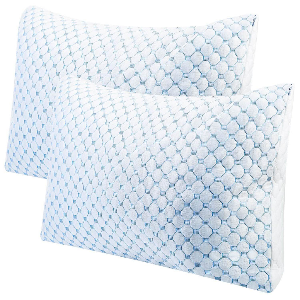 Cooling Memory Foam Pillow Ventilated with Cooling Gel Infused Memory Foam DailySale