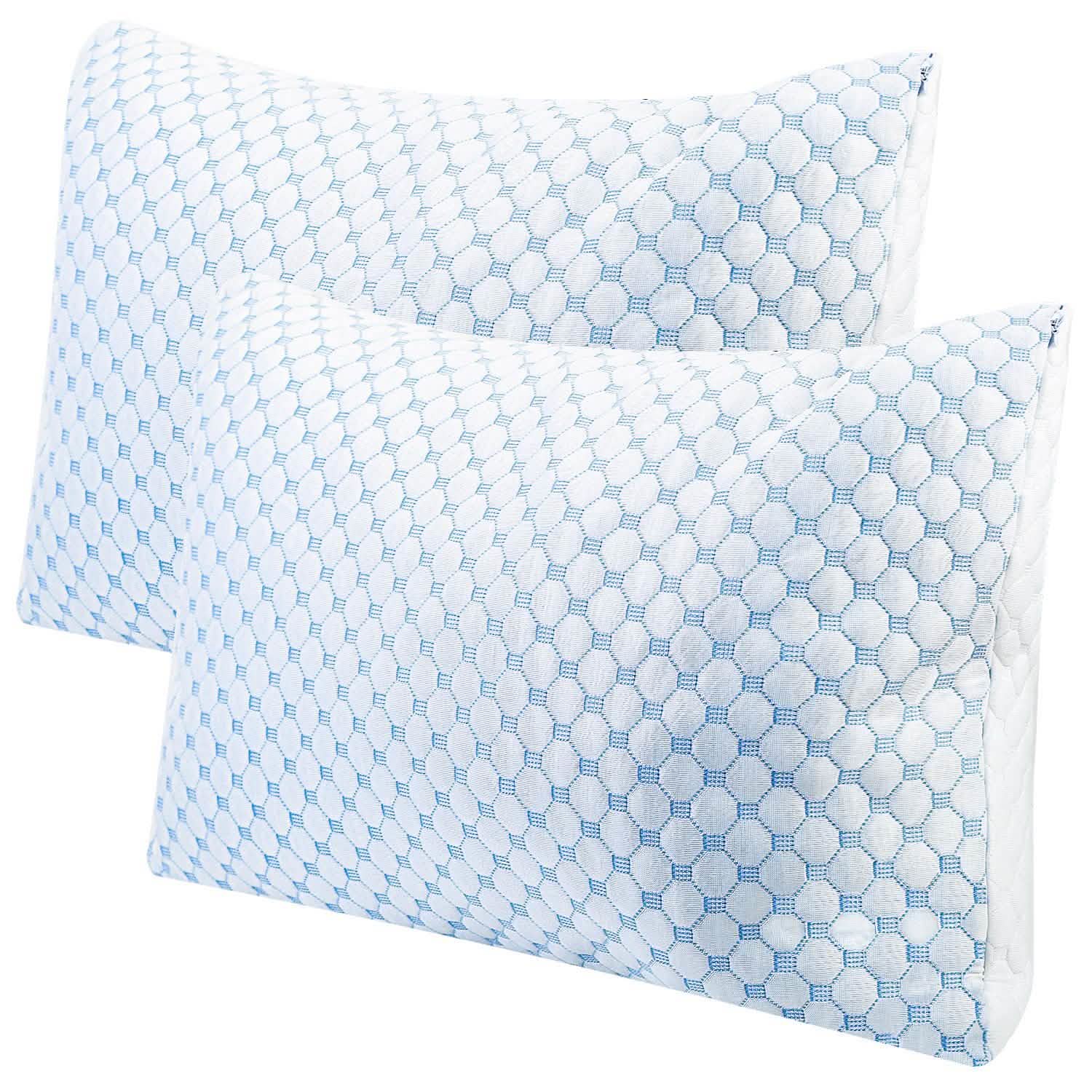 Cooling Memory Foam Pillow Ventilated with Cooling Gel Infused Memory Foam DailySale
