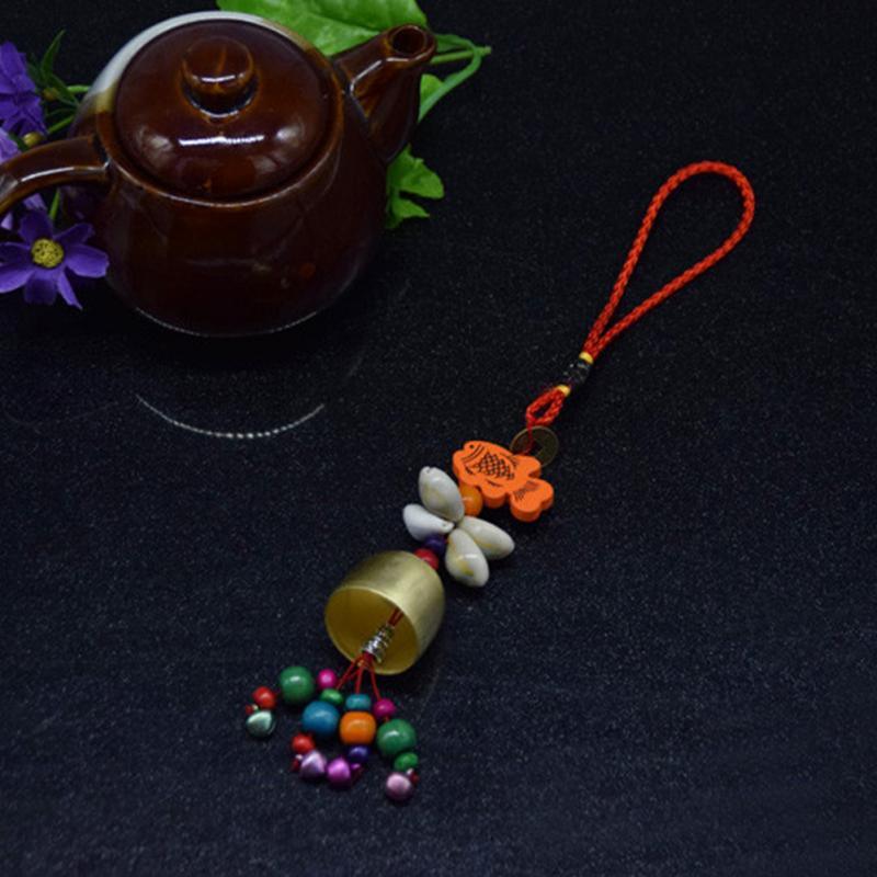 Copper Lucky Wind-chimes  Style Alloy Bell Yard Garden Outdoor Living Feng Shui Wind Chimes For A Gift Home Decor For Good Luck Garden Hanging Decoration Gift