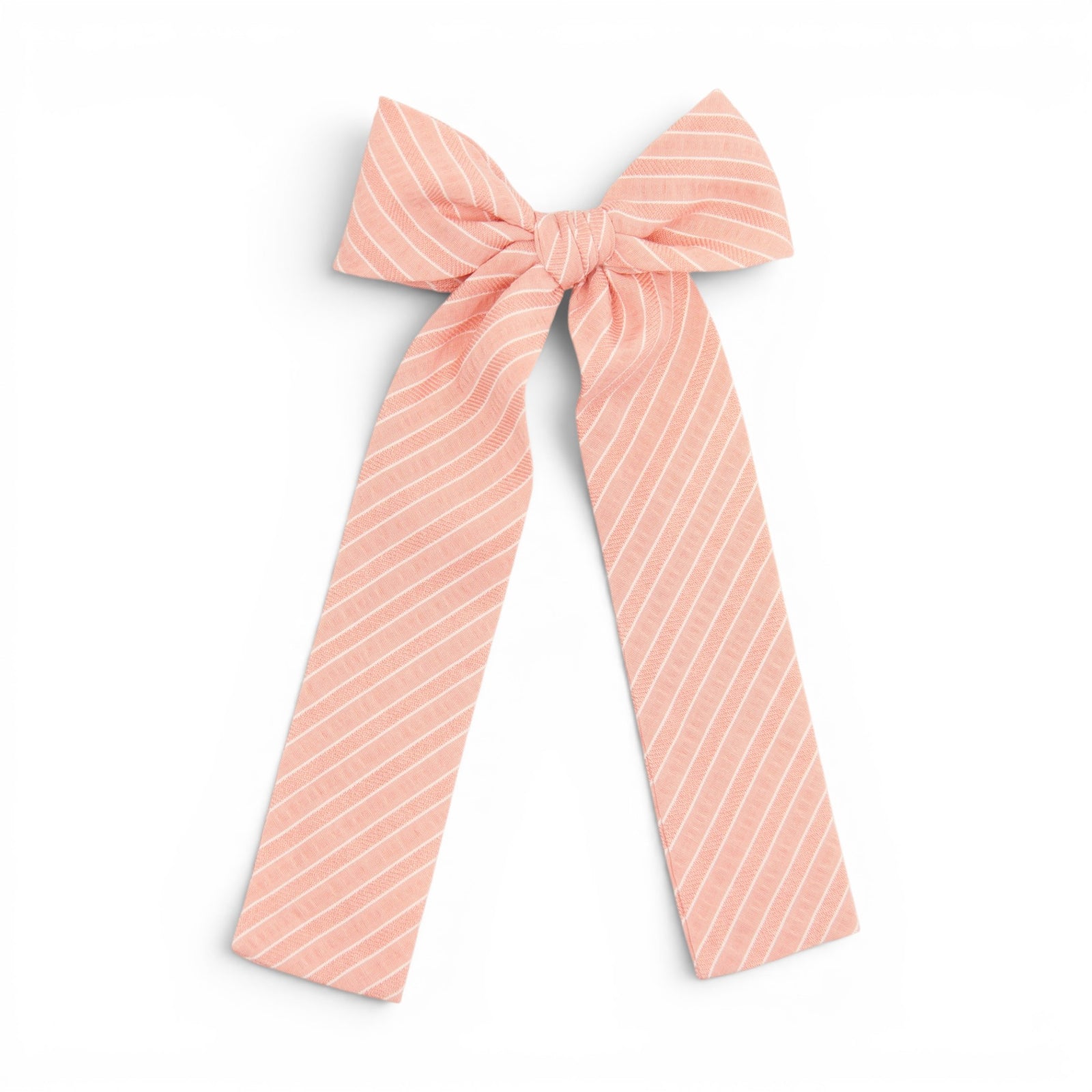 Coral Stripe - Lady Hair Bow