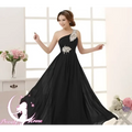 Coral Pink Embellished Chiffon Evening Dress