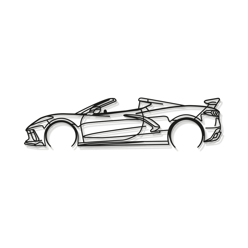 Corvette C8 Detailed Metal Car Wall Art - MT0922 Modello Turbo