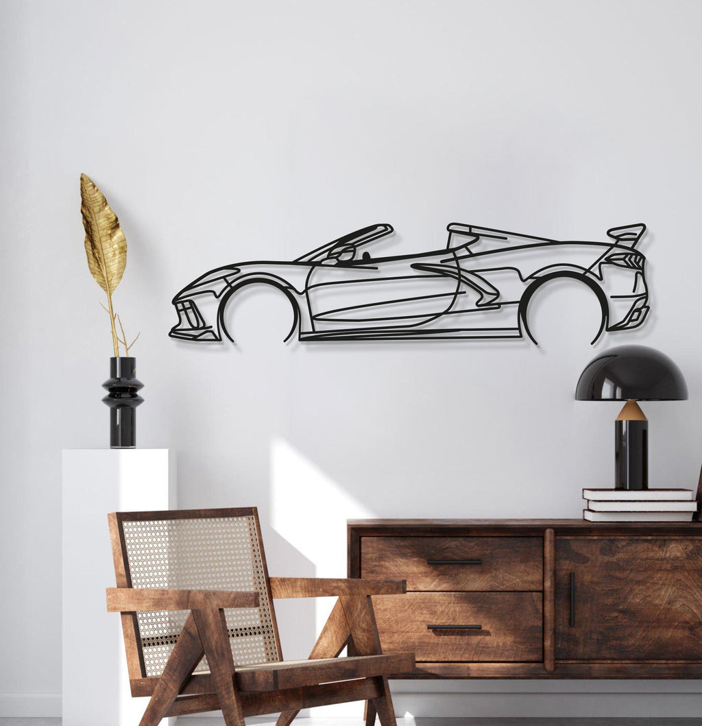 Corvette C8 Detailed Metal Car Wall Art - MT0922 Modello Turbo