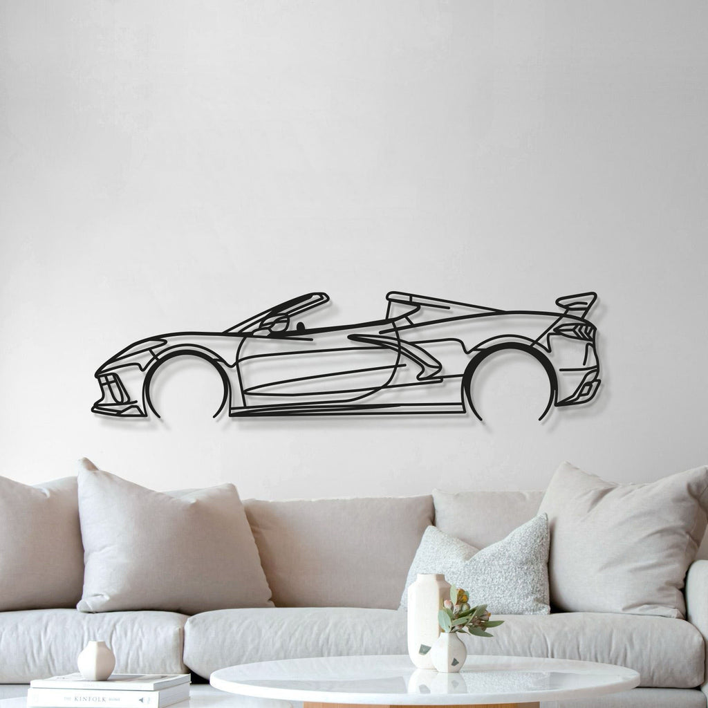 Corvette C8 Detailed Metal Car Wall Art - MT0922 Modello Turbo