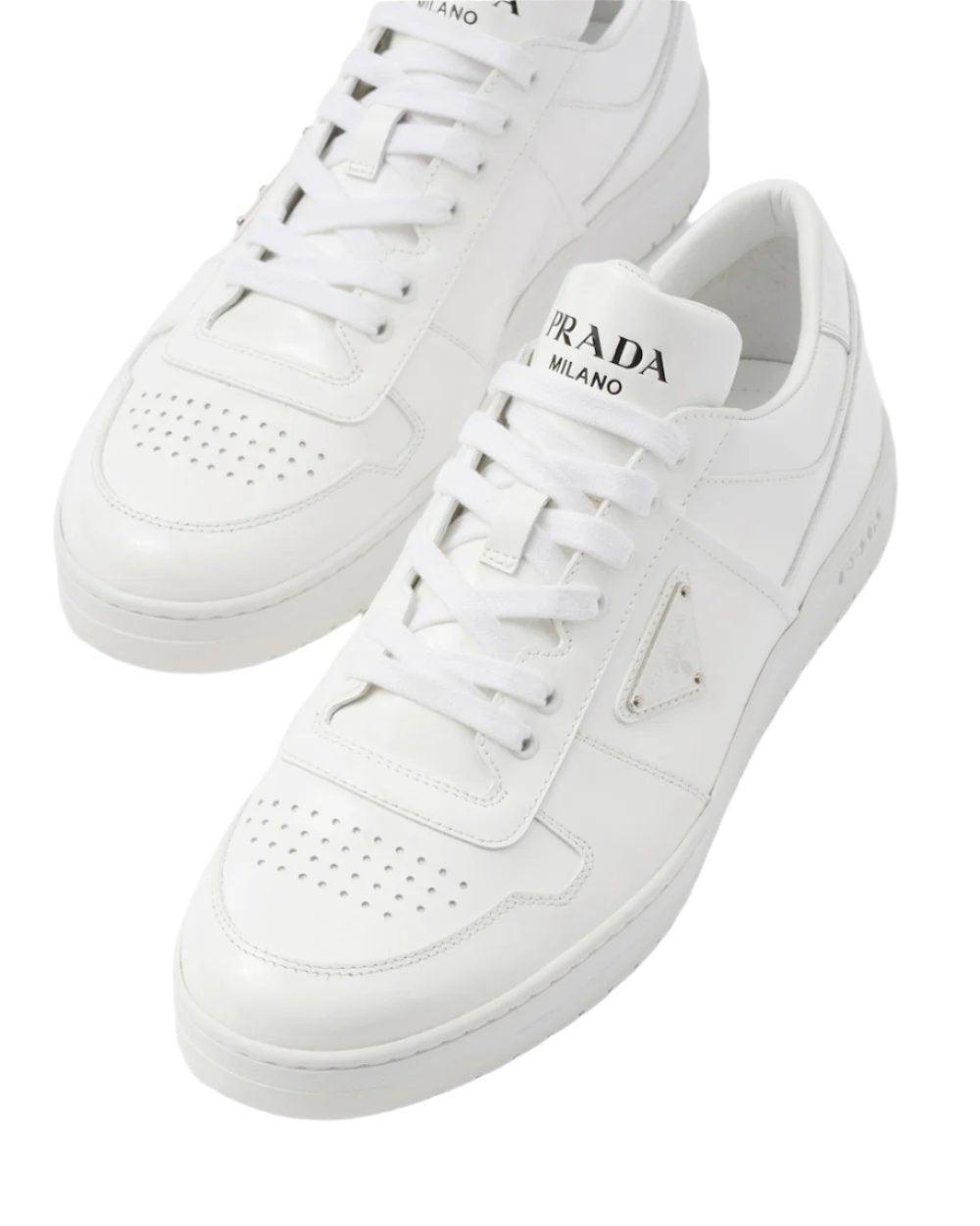 Prada Downtown nappa leather sneakers 'White' Banlieue91