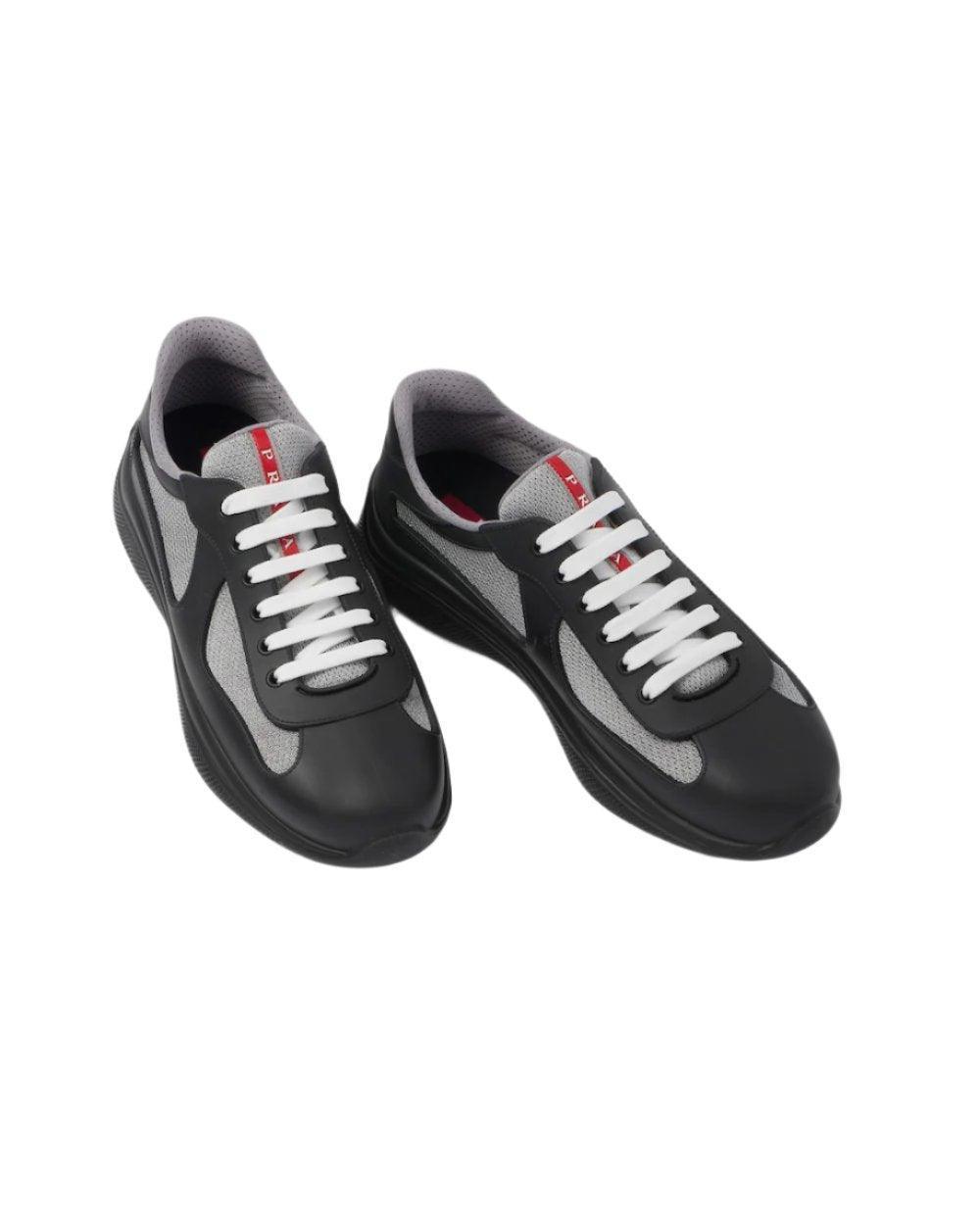 Prada America's Cup Soft rubber and bike fabric sneakers 'Black' Banlieue91