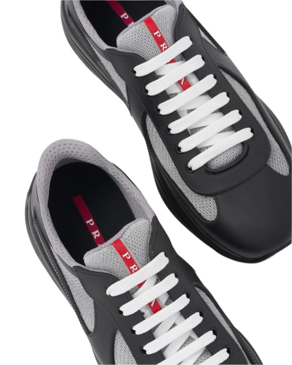 Prada America's Cup Soft rubber and bike fabric sneakers 'Black' Banlieue91