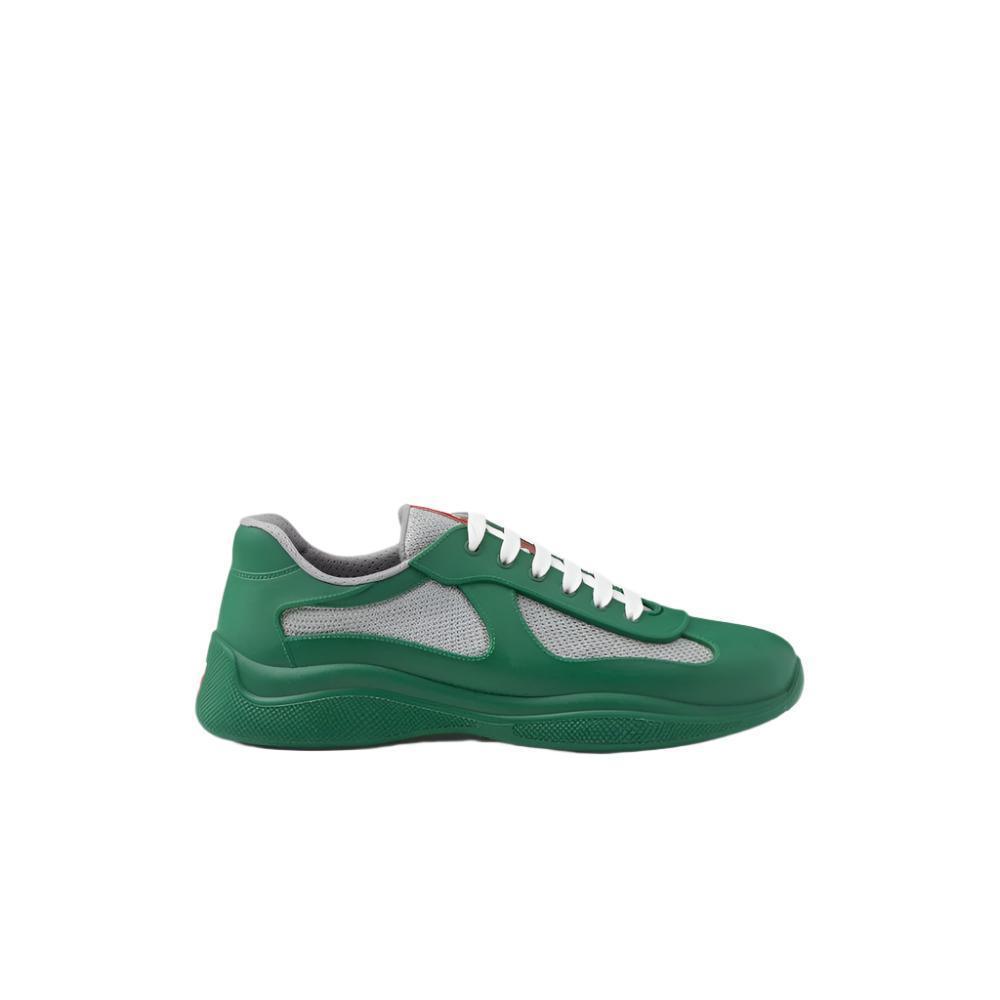 Prada America's Cup Soft rubber and bike fabric sneakers 'Green' Banlieue91