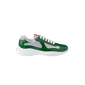 Patent leather and technical fabric Prada America's Cup sneakers 'Green/White' Banlieue91