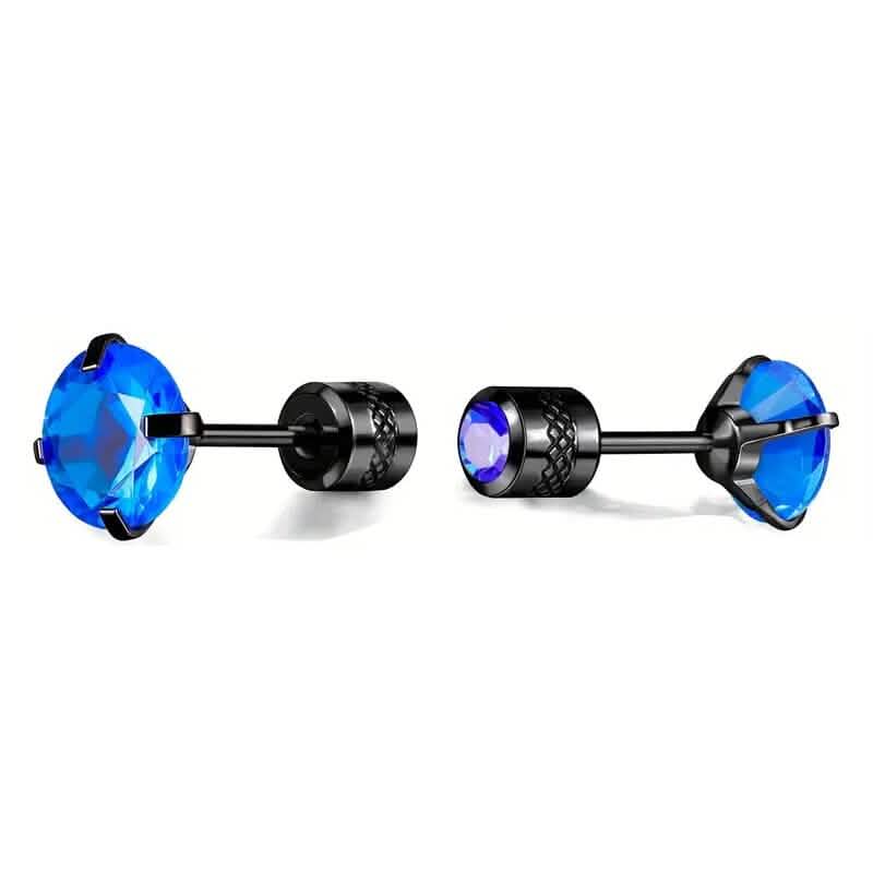 Cubic Zirconia Screw Back Stainless Steel Stud Earrings DailySale