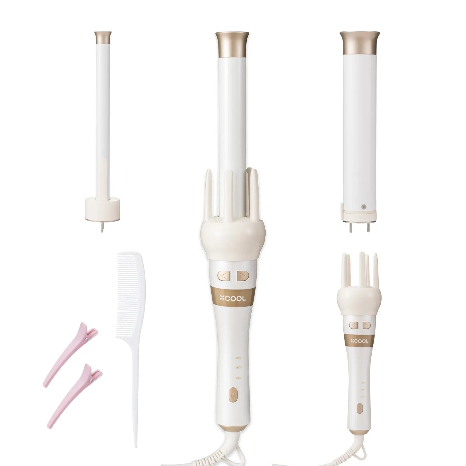 xCool 3-in-1 Automatic Rotating Curling Wand Set Cool Gadget