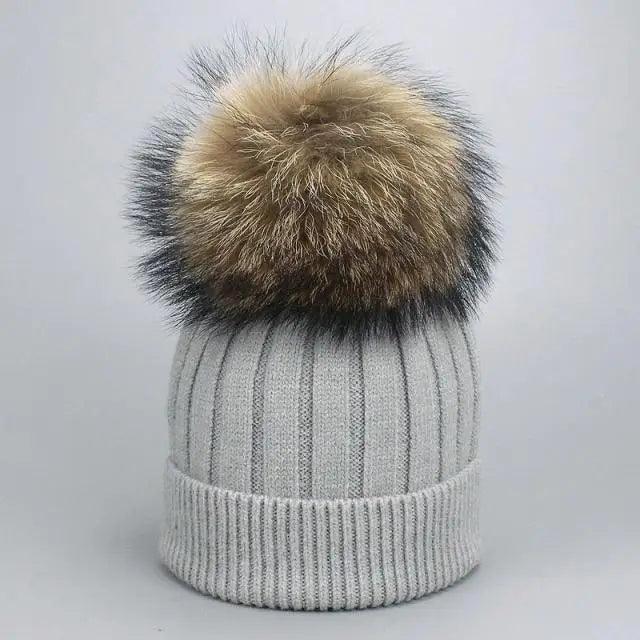 Cute Winter Warm Comfortable Cap Detachable Pom Pom Autumn Super Soft Fashionable Caps For Adults And Kids Stevvex