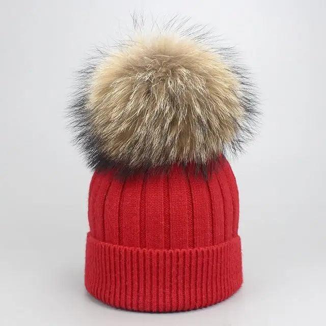 Cute Winter Warm Comfortable Cap Detachable Pom Pom Autumn Super Soft Fashionable Caps For Adults And Kids Stevvex