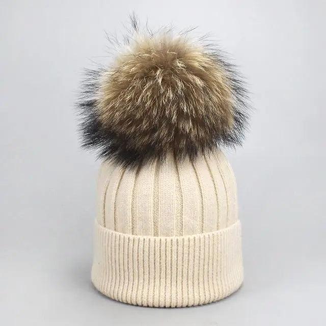 Cute Winter Warm Comfortable Cap Detachable Pom Pom Autumn Super Soft Fashionable Caps For Adults And Kids Stevvex