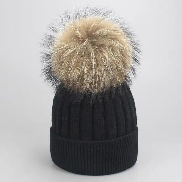 Cute Winter Warm Comfortable Cap Detachable Pom Pom Autumn Super Soft Fashionable Caps For Adults And Kids Stevvex