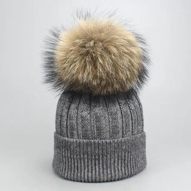 Cute Winter Warm Comfortable Cap Detachable Pom Pom Autumn Super Soft Fashionable Caps For Adults And Kids Stevvex
