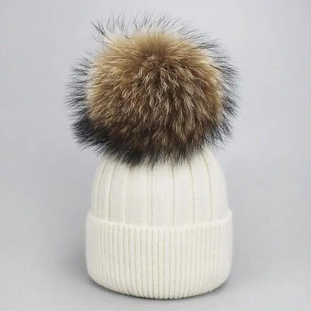 Cute Winter Warm Comfortable Cap Detachable Pom Pom Autumn Super Soft Fashionable Caps For Adults And Kids Stevvex