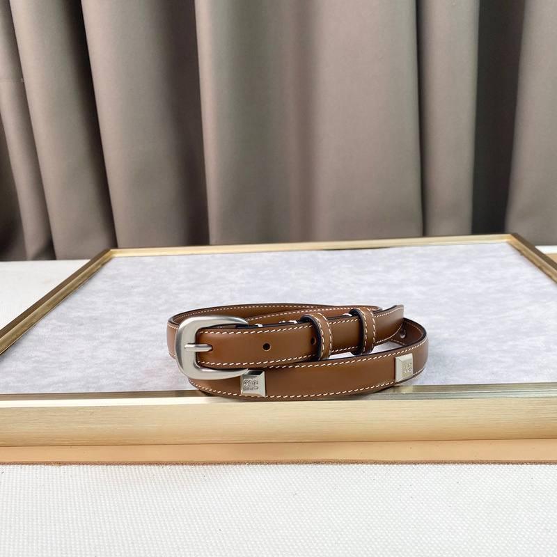 Celine Women Silver Buckle Belt 'Brown' Banlieue91