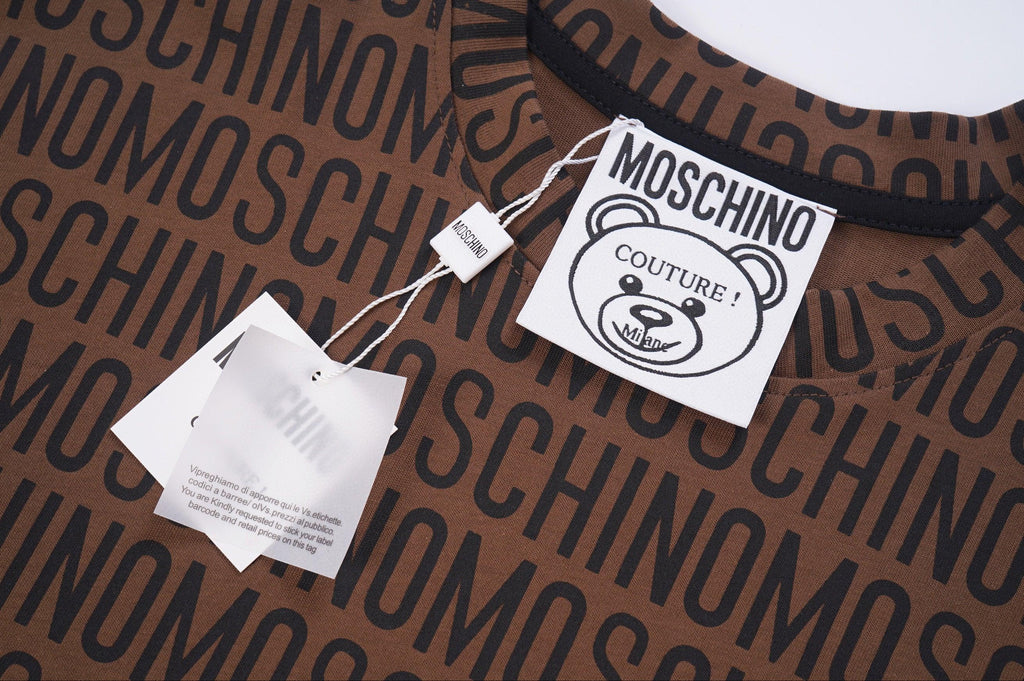 Moschino T-Shirt Without Collar 'Brown-Black' Banlieue91