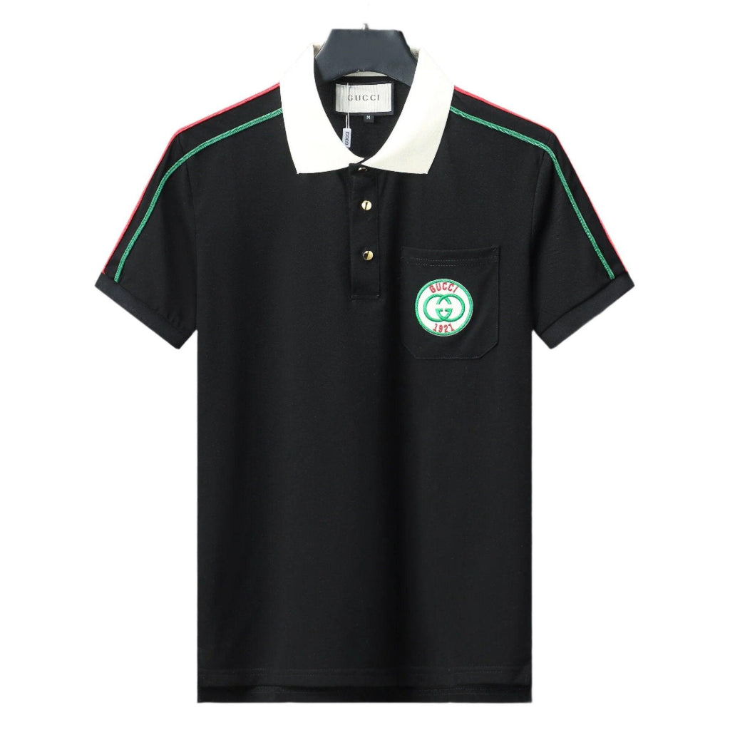 Gucci Black T-shirt with a collar Banlieue91