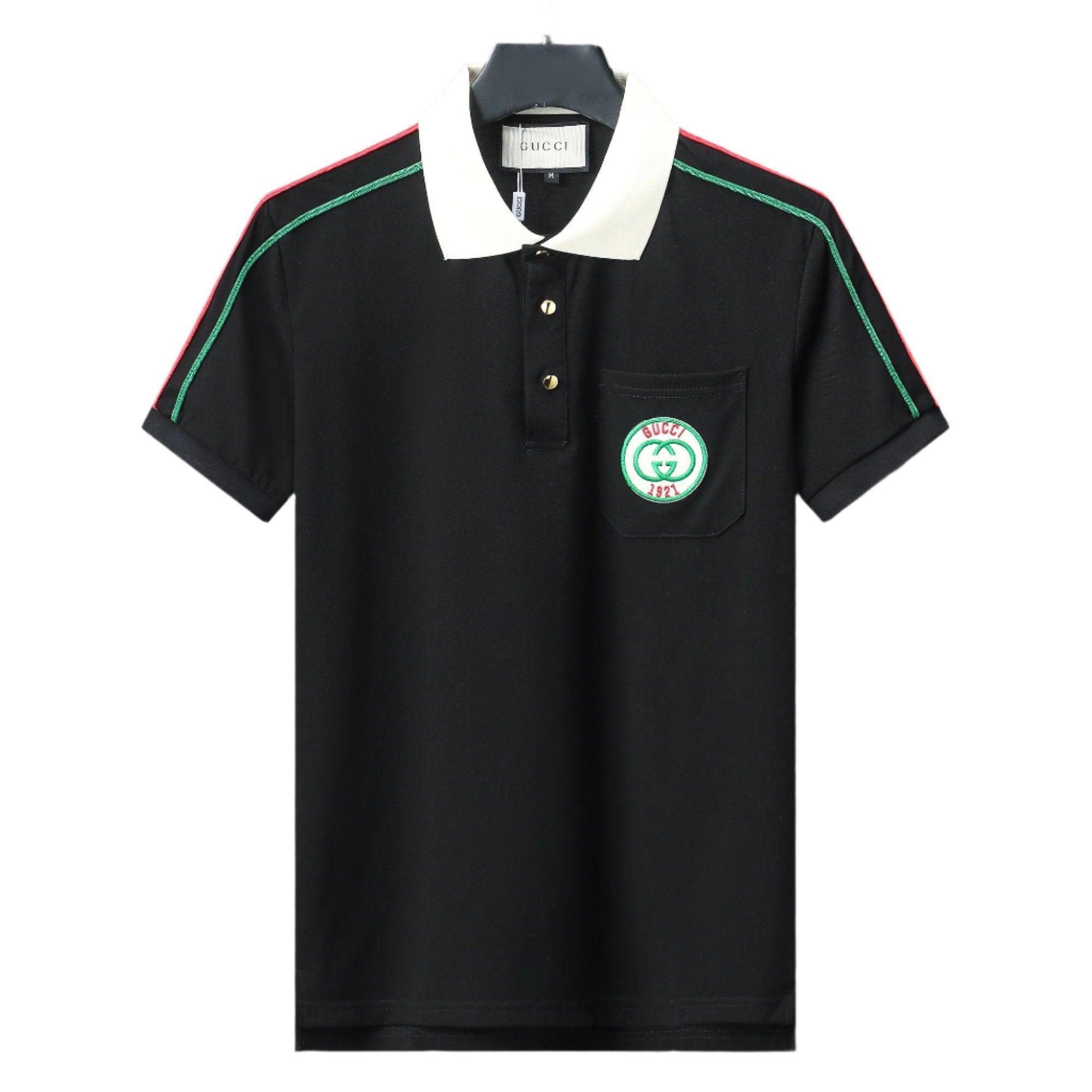 Gucci Black T-shirt with a collar Banlieue91