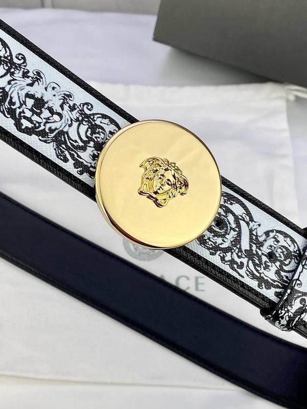 Versace MEDUSA BIGGIE ENAMEL LEATHER BELT Banlieue91