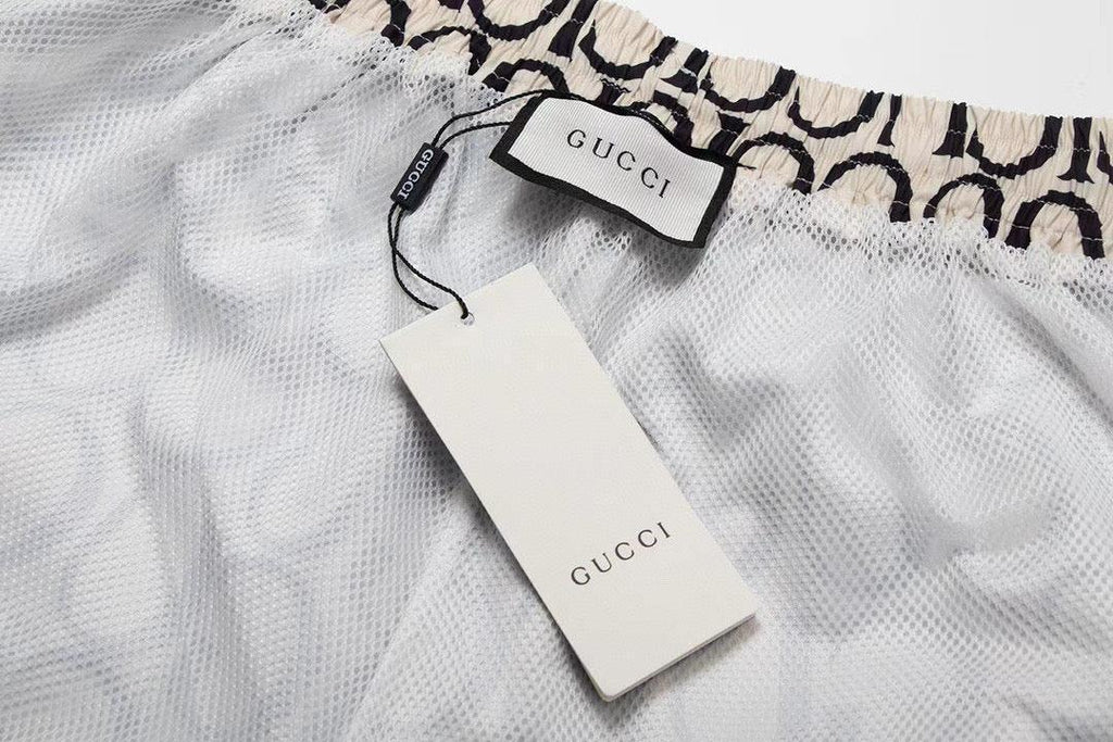 Maxi Gucci Print Fabric Short 'Beige' Banlieue91