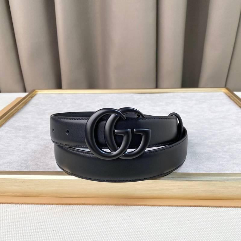 GUCCI Embellished coated-canvas and leather belt 'Black' Banlieue91