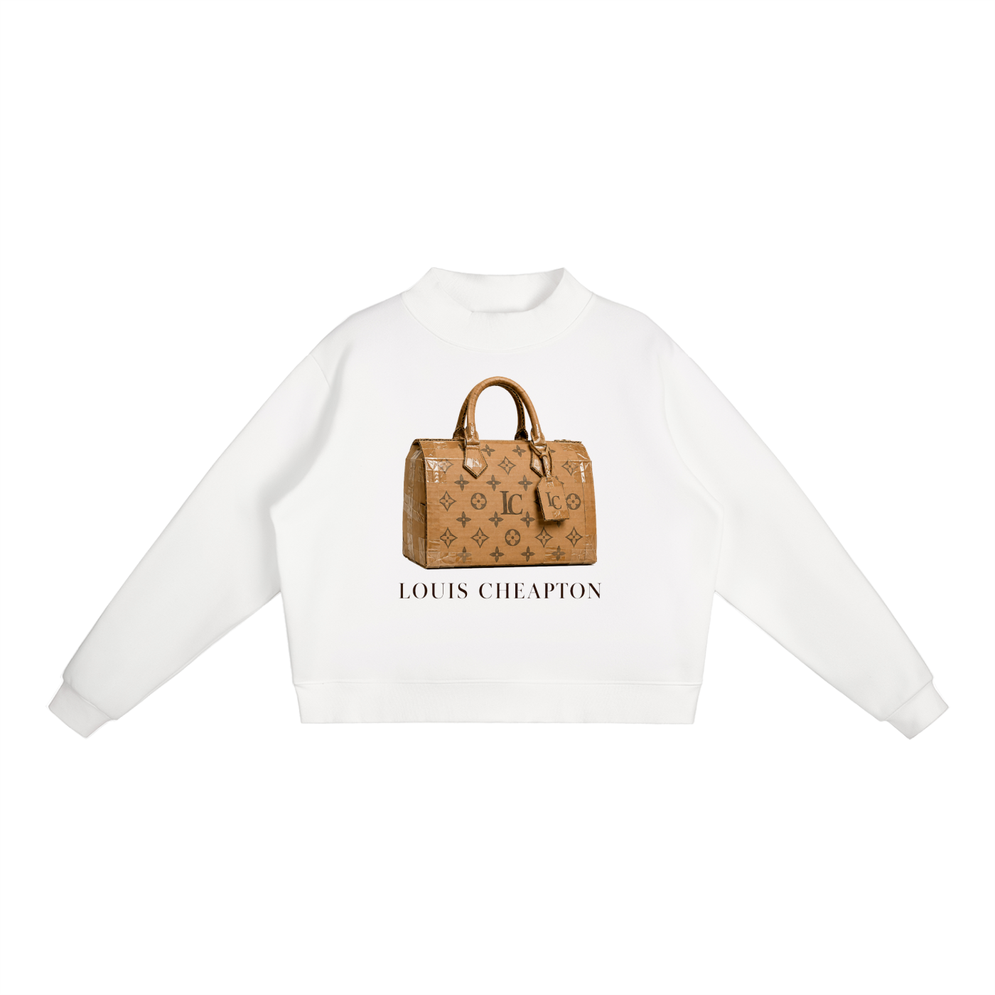 Essential Fleece Mock-Neck Crew Sweatshirt