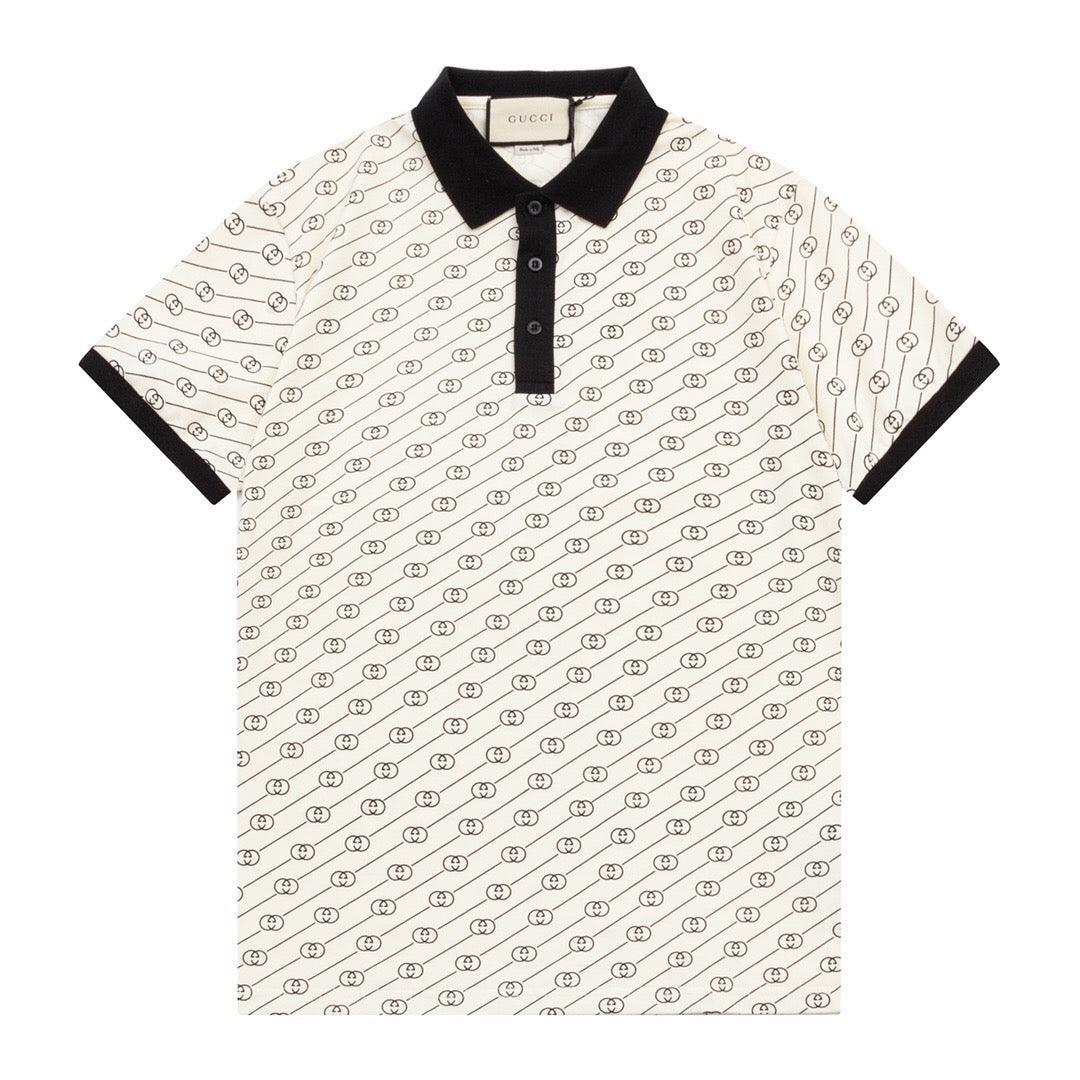 Gucci Light Beige T-shirt with a collar Banlieue91