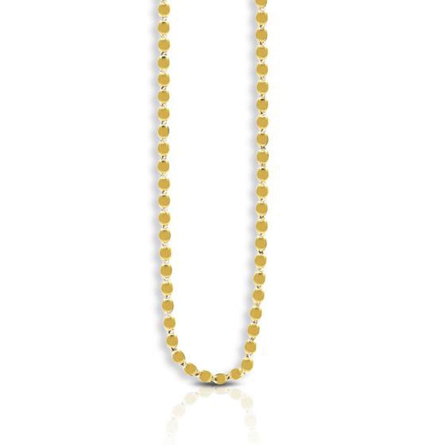 14k Yellow Gold Oval Mirror Chain (2.20 mm) Bids.com
