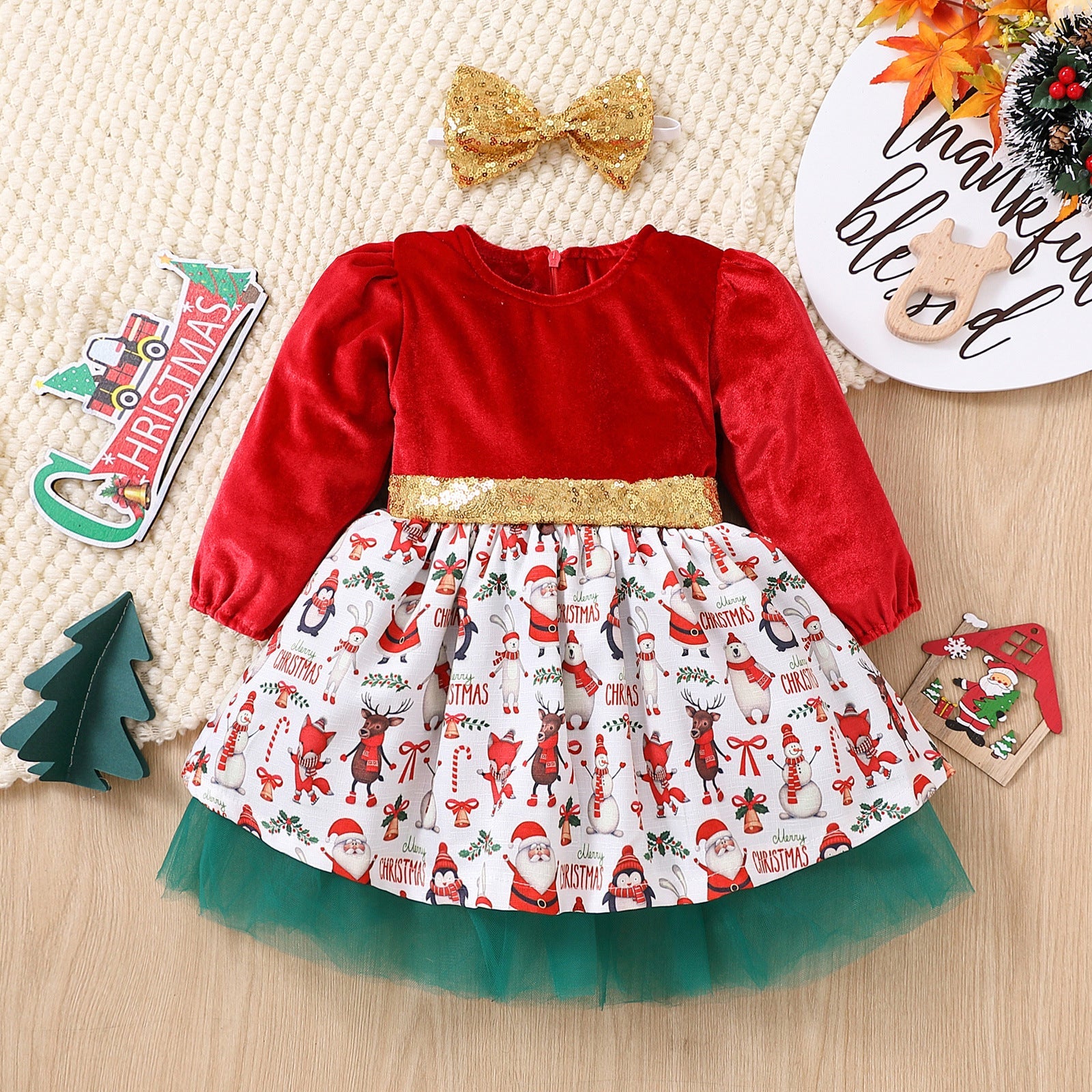 1-5 Years Christmas Winter Girls dress FLIPSTYLEZLLC