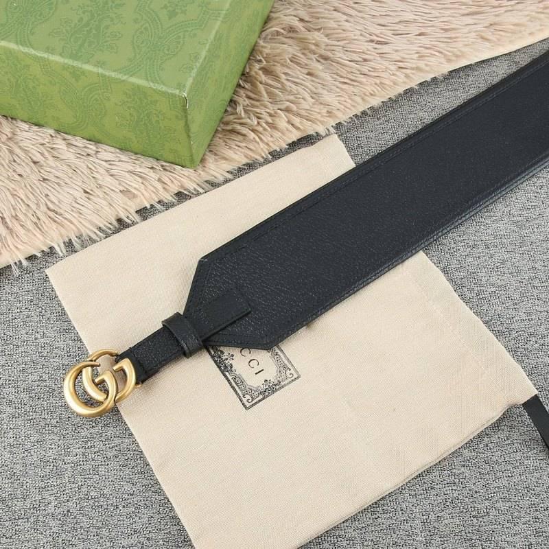 Gucci GG-buckle canvas Women belt 'Black' Banlieue91