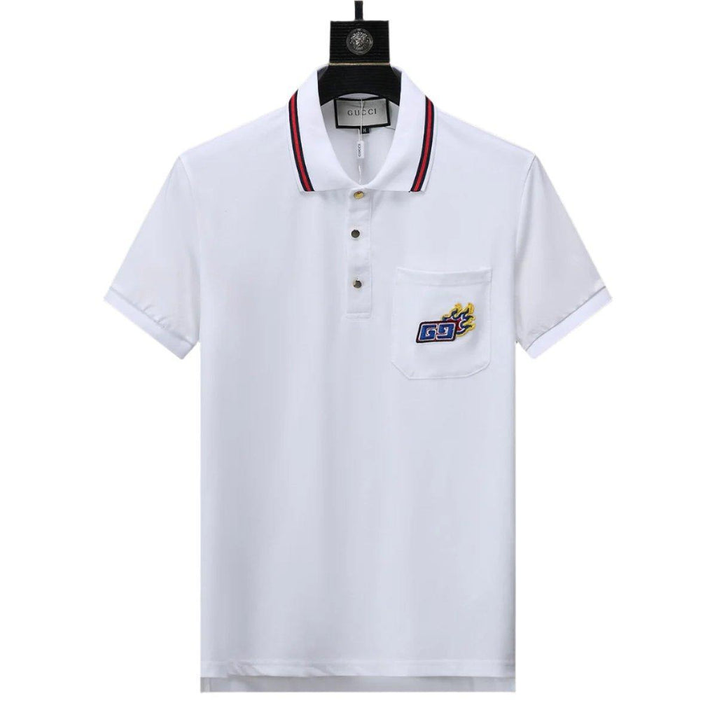 Gucci White T-shirt with a collar Banlieue91