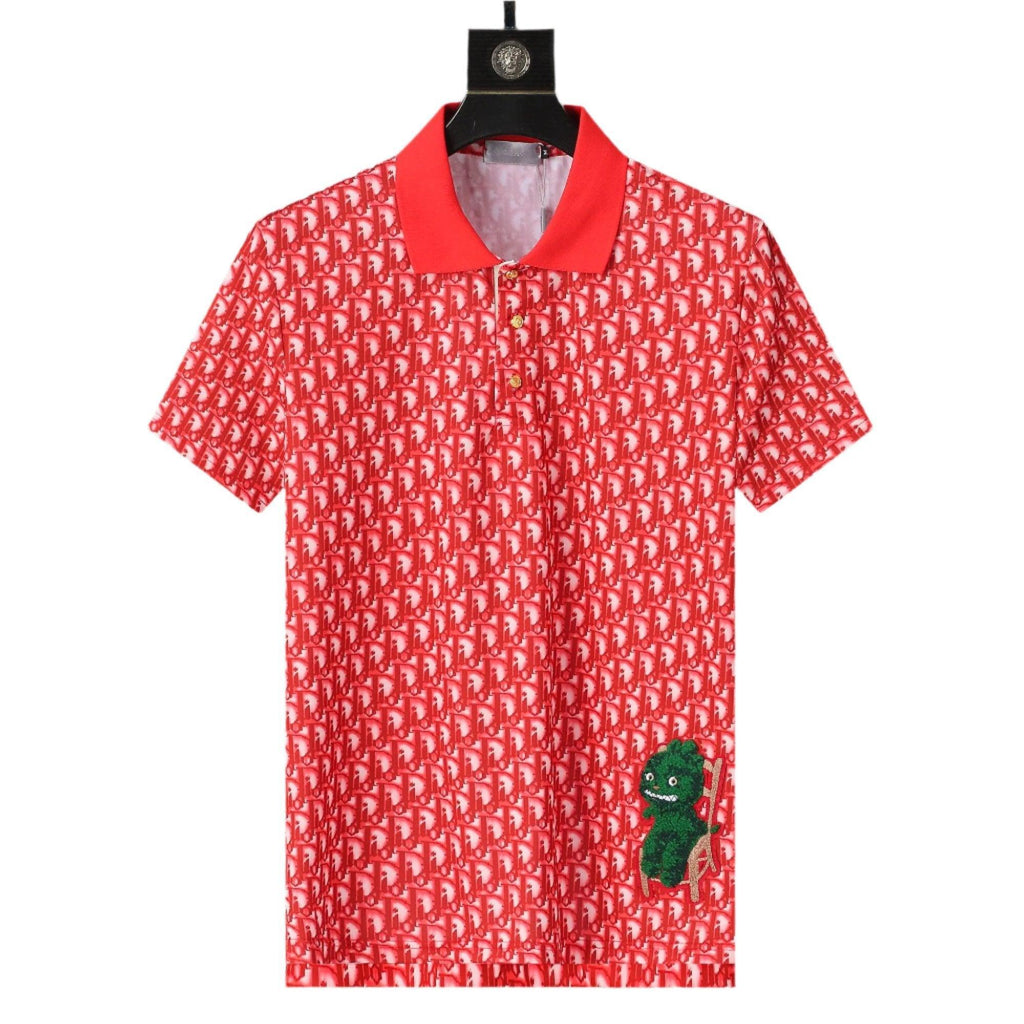 Dior Red T-Shirt With Collar Banlieue91