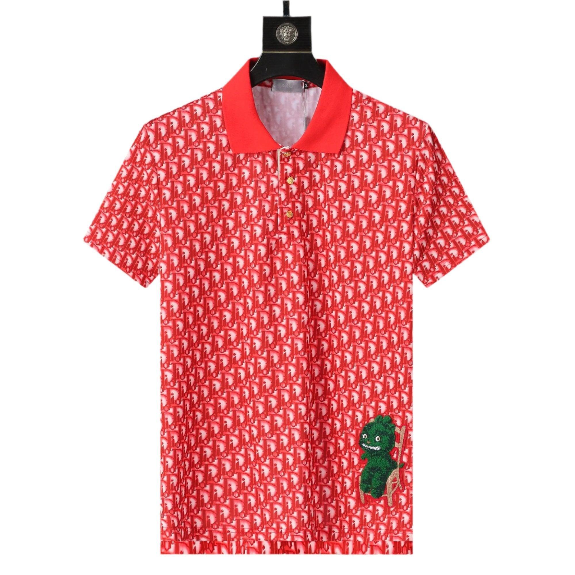 Dior Red T-Shirt With Collar Banlieue91