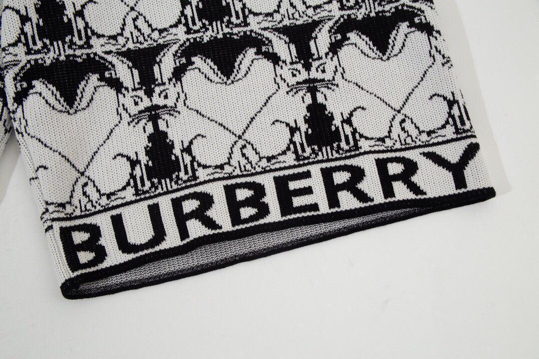Burberry Men's Striped Cotton Knit Basketball Shorts 'Black/White' Banlieue91