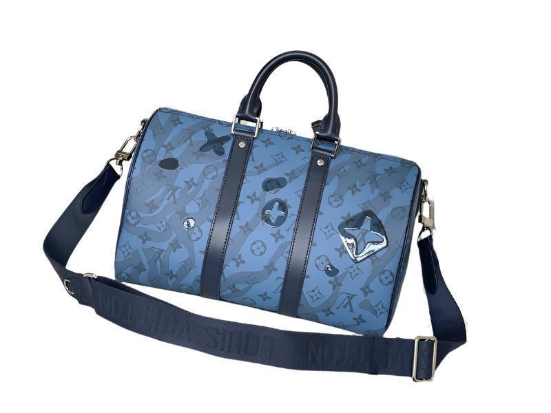 Louis Vuitton Speedy Bandoulière 35 Blue Canvas Handbag Banlieue91