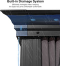 10x13 Aluminum Hardtop Gazebo With Curtains Included