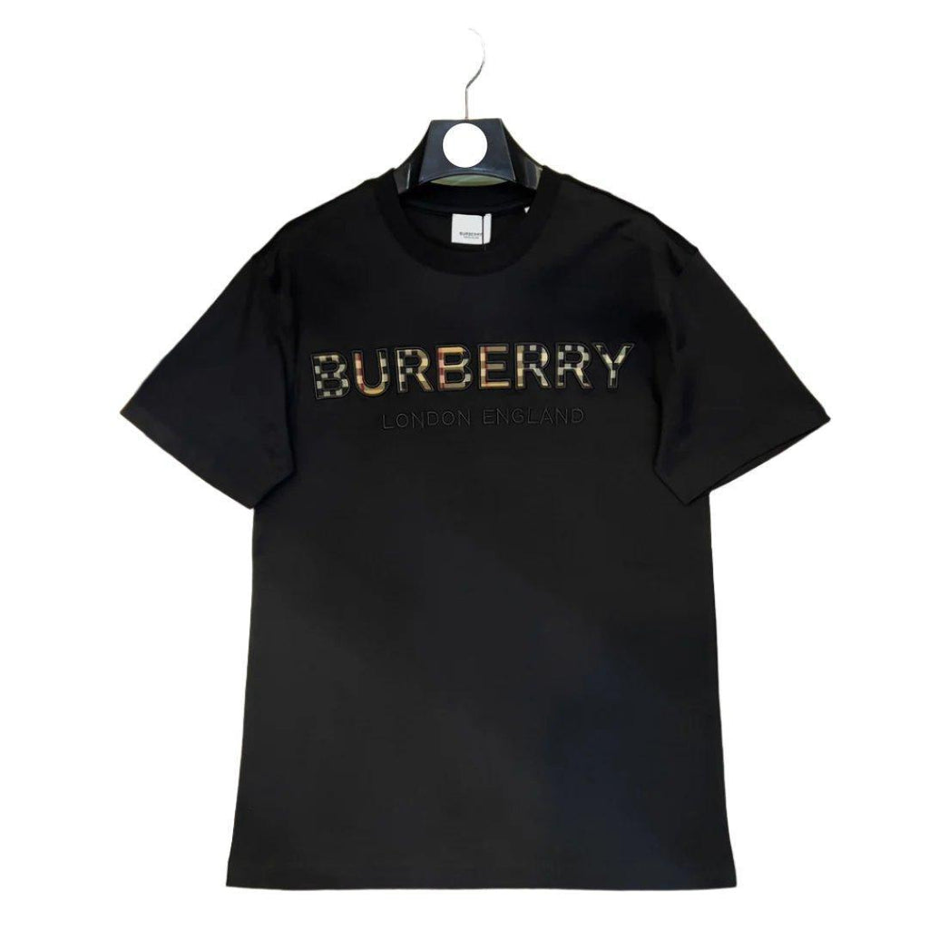 Burberry T-Shirt Without Collar 'Black & Beige' Banlieue91