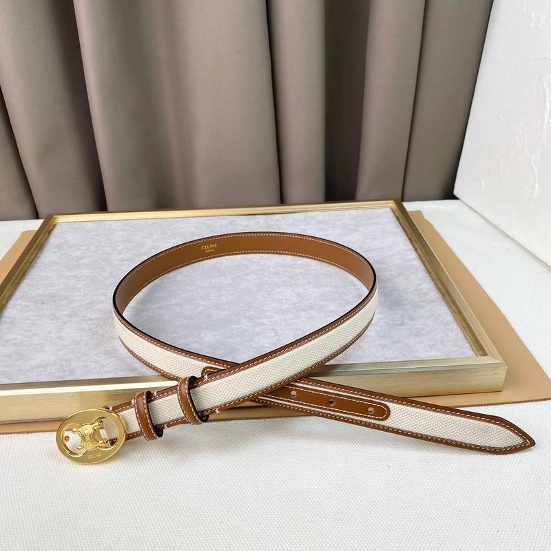 Celine Women Belt 'White/Brown' Banlieue91