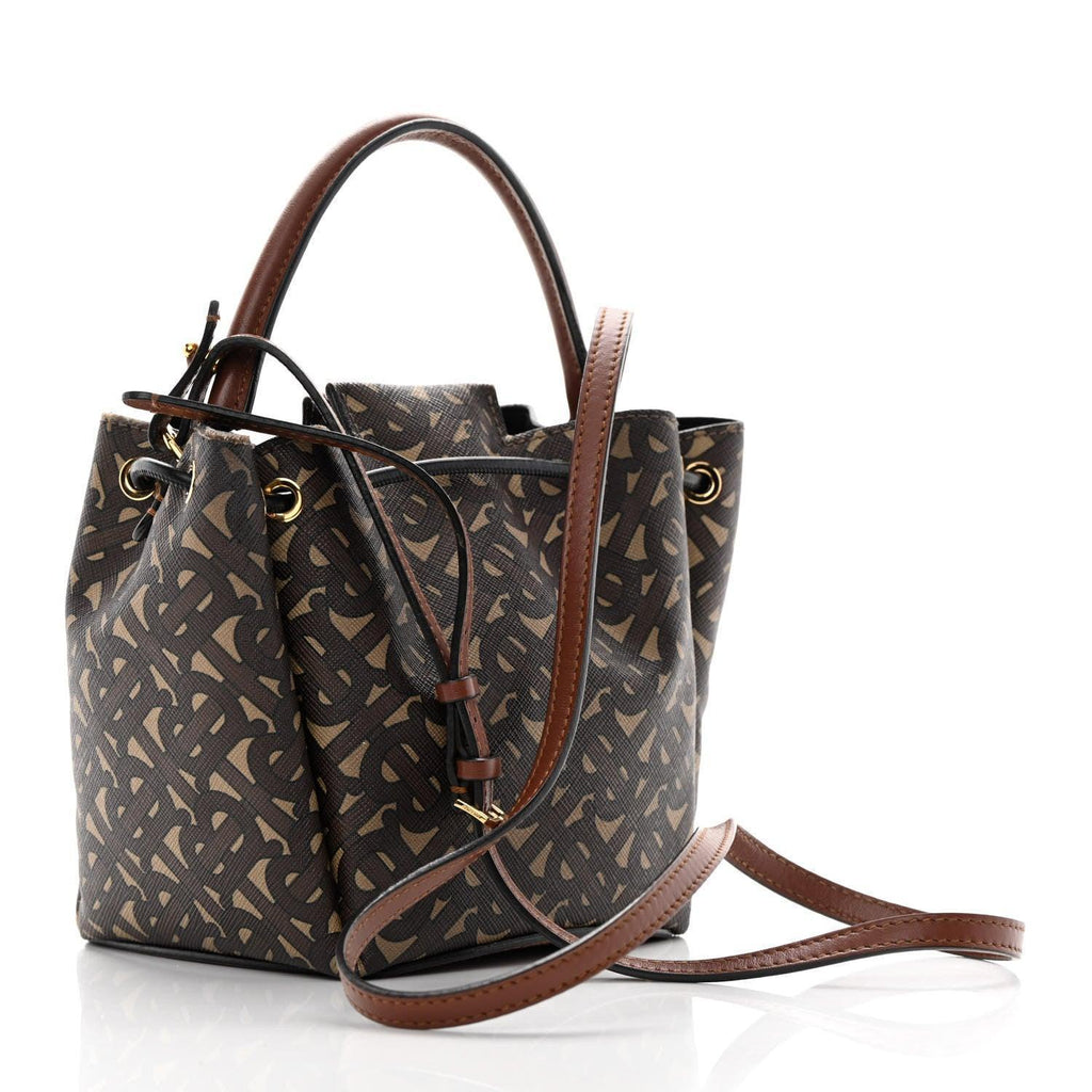 Burberry E-canvas Monogram TB Bucket Bag Bridle Banlieue91