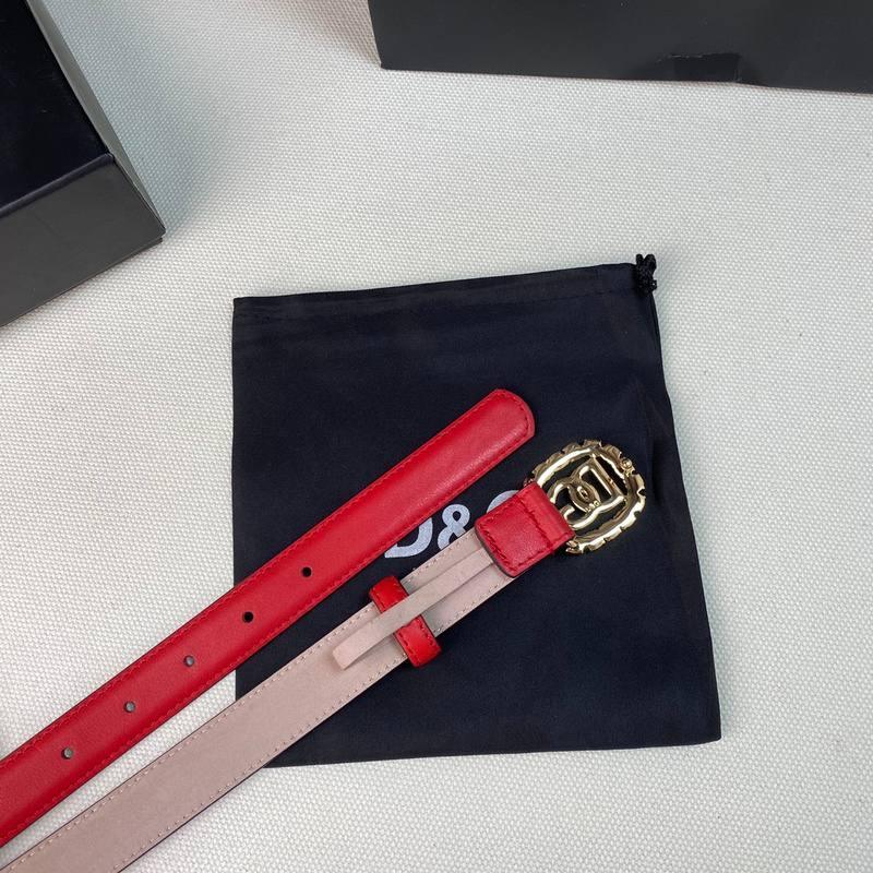 Dolce Gabbana Women Calfskin belt with bejeweled DG logo 'Red' Banlieue91